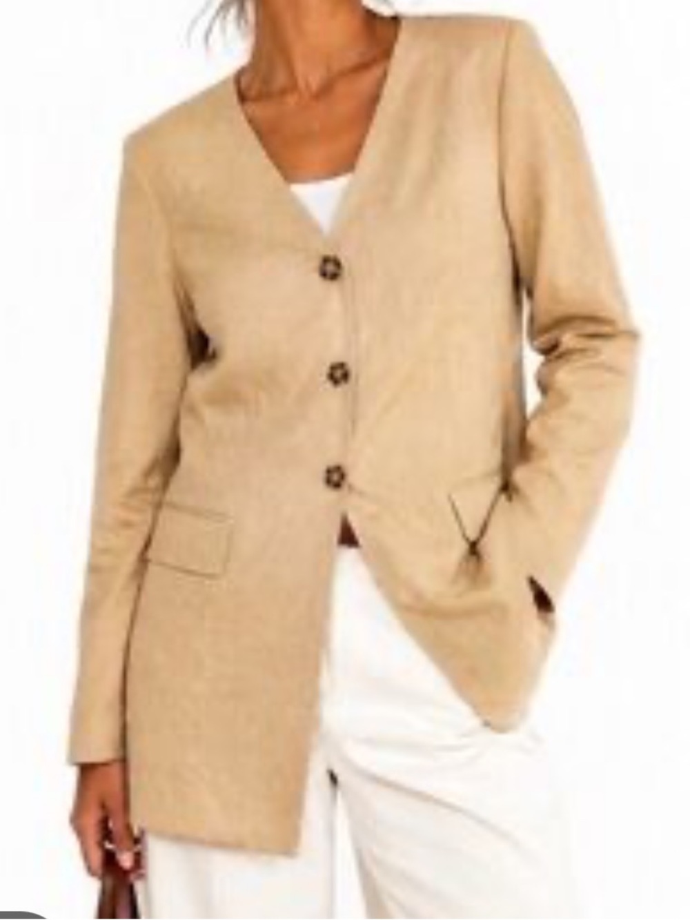 Bagatelle Collection oversized blazer rayon linen size Small NwT